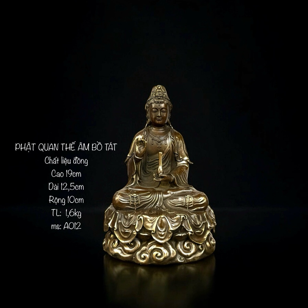 Tượng Bồ Tát Phật Quan Thế Âm Bồ Tát- Tượng Mẹ Quan Âm- Tượng Đồng Thờ Cúng - Vạn Kim Đại Cát