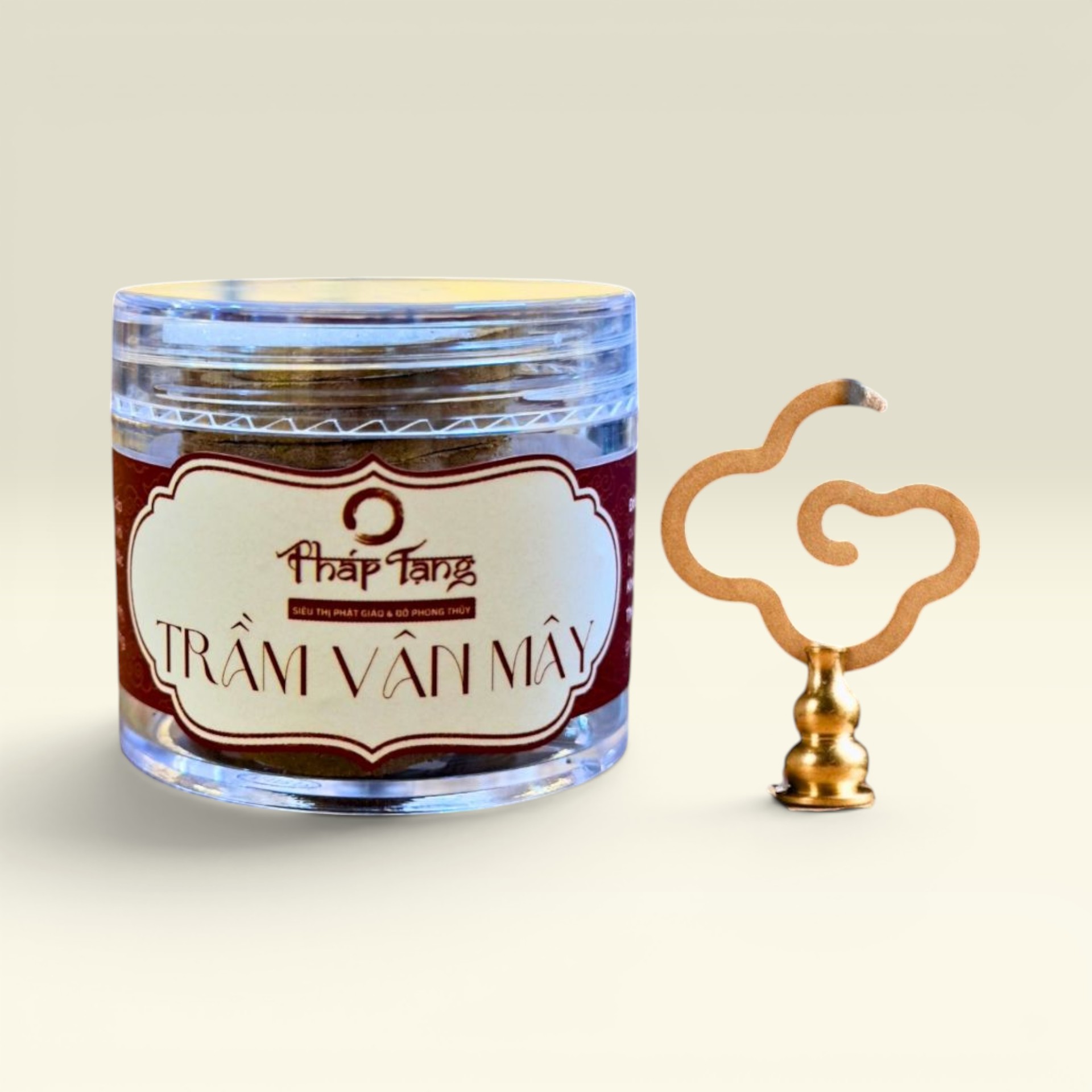 Hũ Trầm Hương Vân Mây Quảng Nam Cao Cấp (40g/15 vân mây)