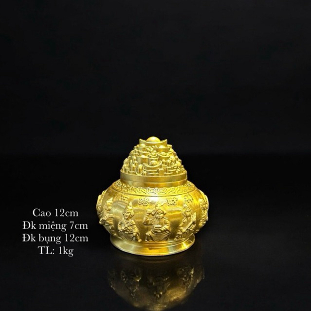Tượng Hủ Tụ Bảo Ngũ Lộ Thần Tài- Tụ Bảo Bồn- Kim Nguyên Bảo Chiêu Tài Hút Lộc- Đồ Đồng Phong Thuỷ Thờ Cúng - Vạn Kim Đại Cát