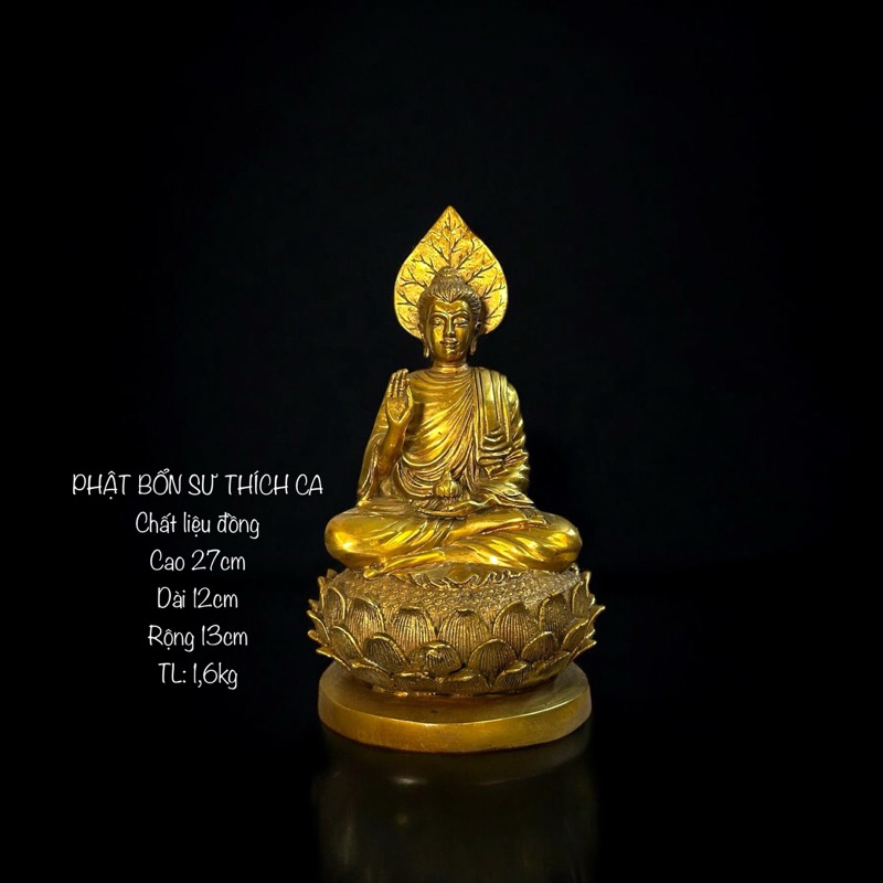 Tượng Phật Phật Bổn Sư Thích Ca Mâu Ni - Tượng Phật Thái Lan- Phật Giáo Nam Tông Nguyên Thuỷ- Tượng Đồng Thờ Cúng - Vạn Kim Đại Cát