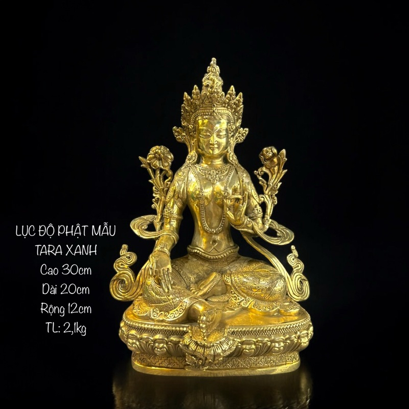 Tượng Bồ Tát Lục Độ Phật Mẫu TARA Mật Tông - Tượng Đồng Thờ Cúng Cao Cấp - Vạn Kim Đại Cát