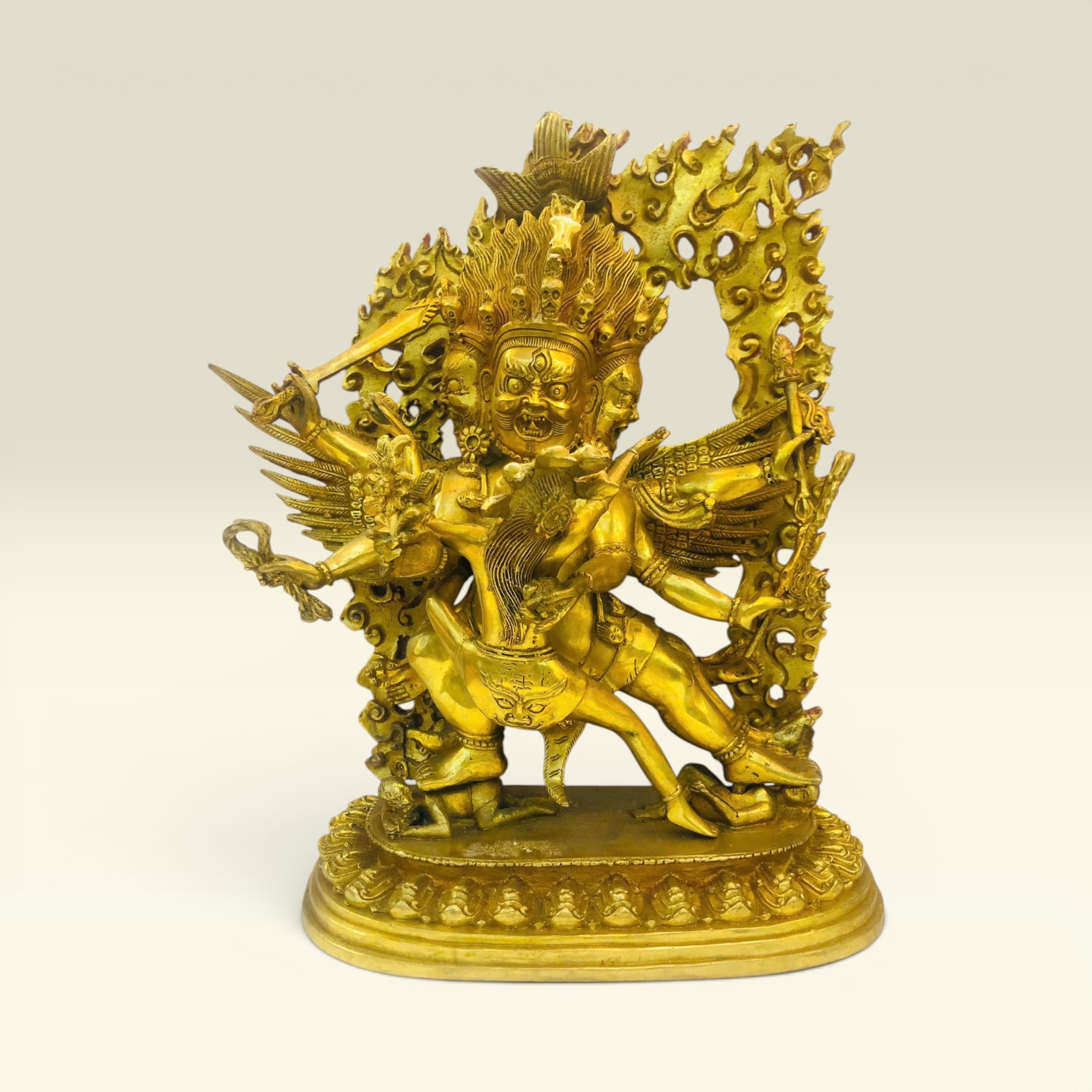 Đại Hắc Thiên MAHAKALA 26cm Đồng Cao Cấp Vạn Kim Đại Cát