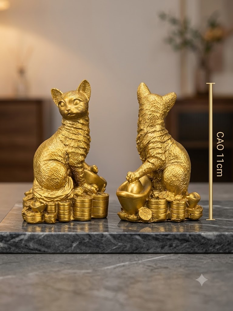 Tượng 12 Con Giáp Nhỏ Nâu - Mão Đồng Cao Cấp Vạn Kim Đại Cát