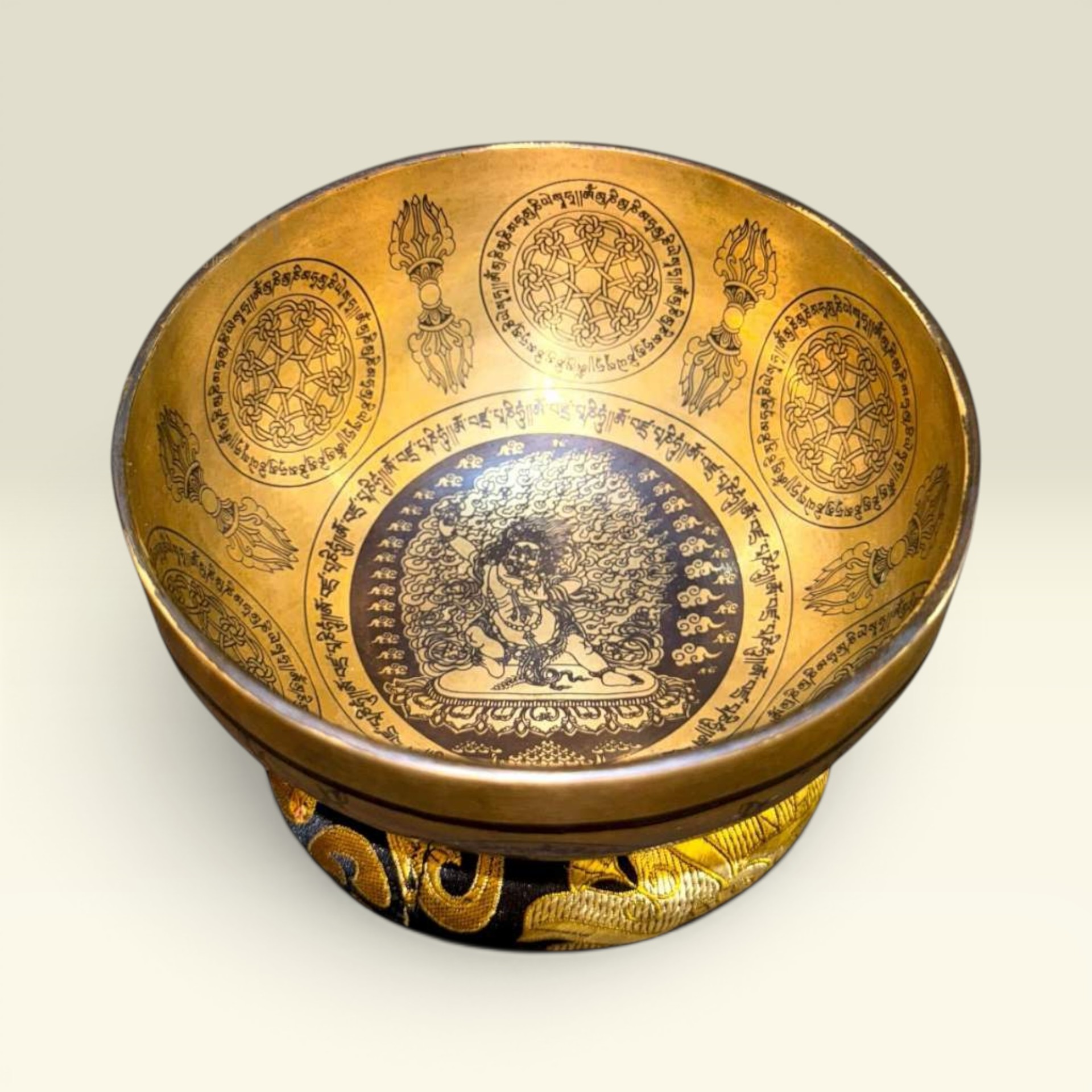 Chuông xoay khắc hình Kim Cương Thủ Bồ Tát Vajrapani Kích thước 14,5 cm | Siêu Thị Đạ Bồ Tâm