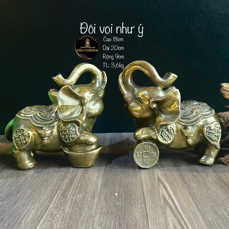 Tượng Voi Như Ý Đồng Cao Cấp - Vạn Kim Đại Cát