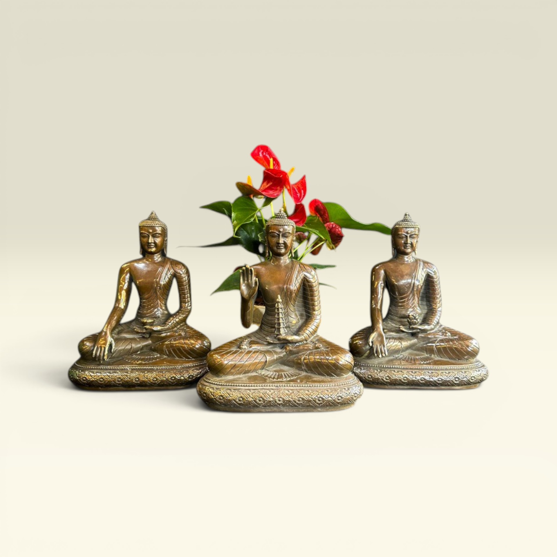 Tượng Bổn Sư Tam Thế - Tượng Đồng Phật Bổn Sư - Tượng Tam Thế Phât - Vạn Kim Đại Cát