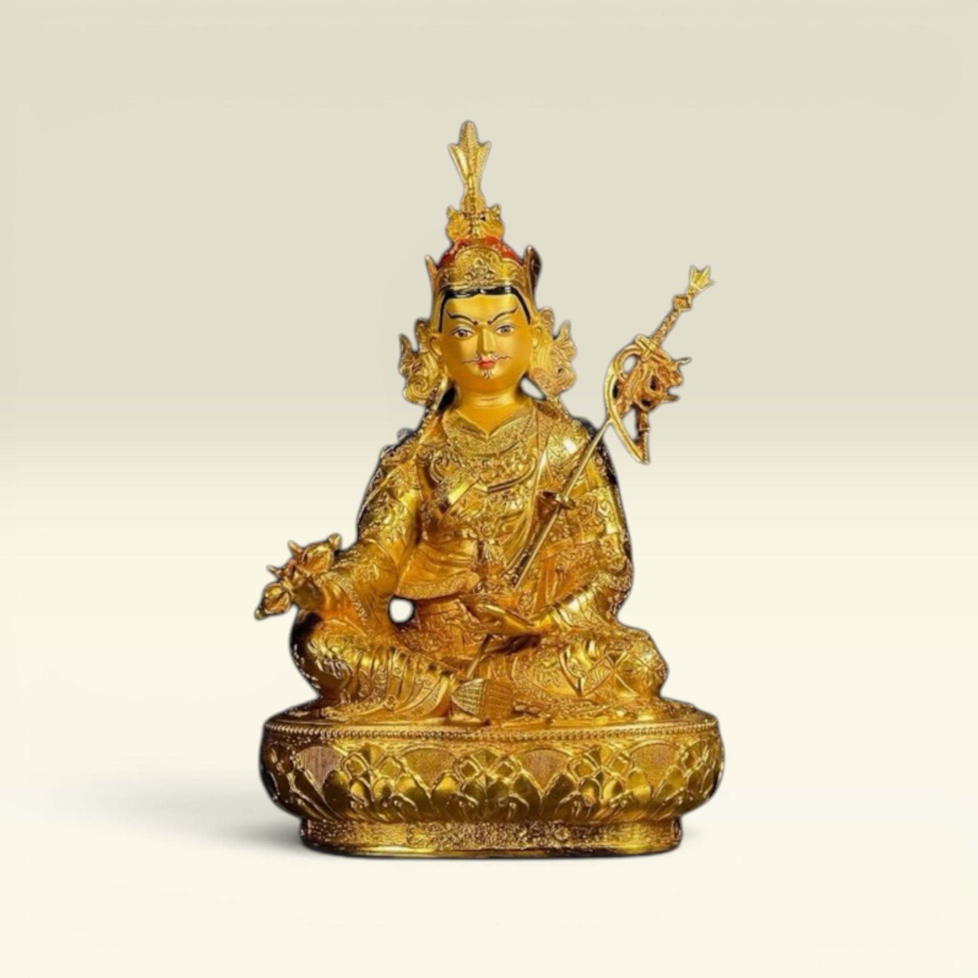 Tượng Phật Đức Liên Hoa Sinh Guủu Rinpoche - Tượng Phật Mật Tông - Tượng Đồng Thờ Cúng - Vạn Kim Đại Cát
