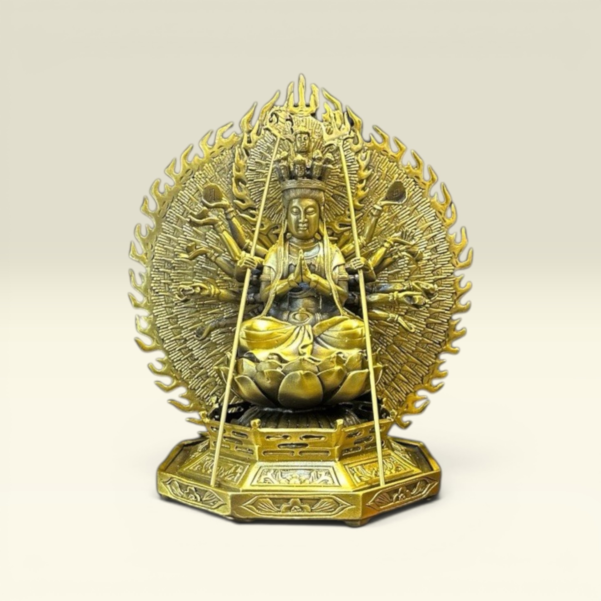 Tượng Bồ Tát Phật Thiên Thủ Thiên Nhãn- Tượng Phật Nghìn Tay Nghìn Mắt Bằng Đồng- Phong Thuỷ Thờ Cúng - Vạn Kim Đại Cát