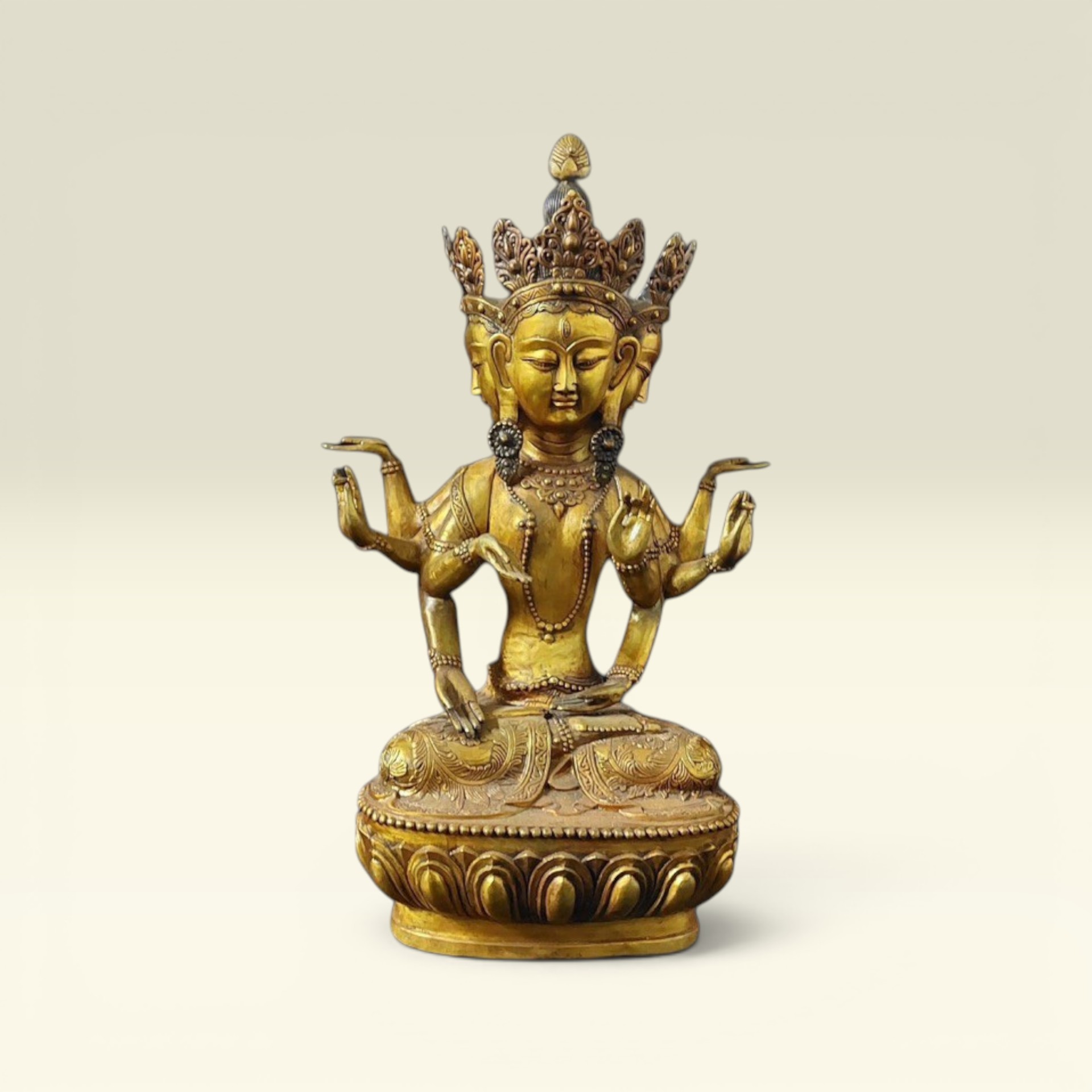 Tượng Phật Mật Tông- Đức Phật Đảnh Tôn Thắng- Tượng Phật Bằng Đồng - Vạn Kim Đại Cát