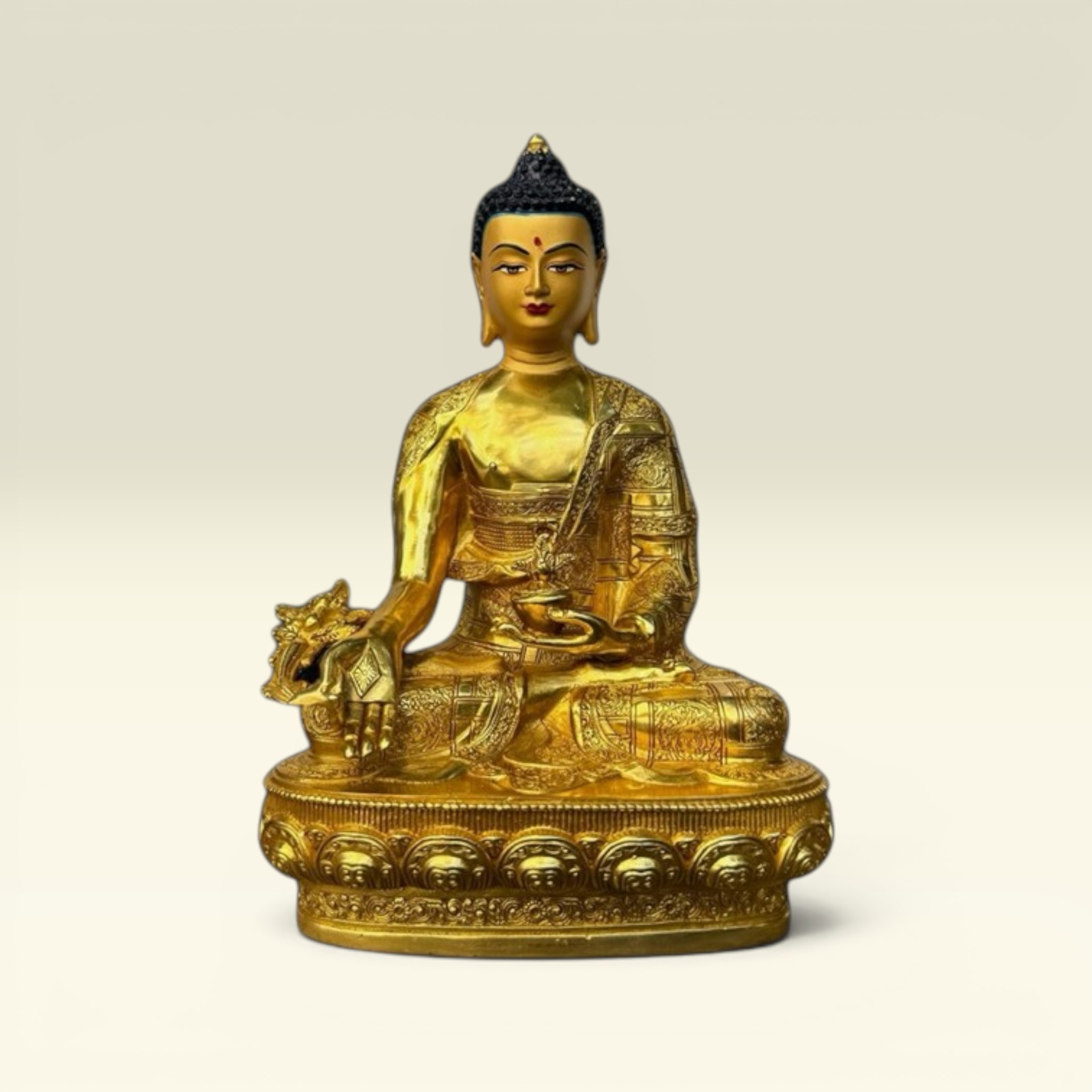 Tượng Phật Đức Phật Dược Sư - Tượng Phật Mật Tông - Tượng Đồng Thờ Cúng - Vạn Kim Đại Cát