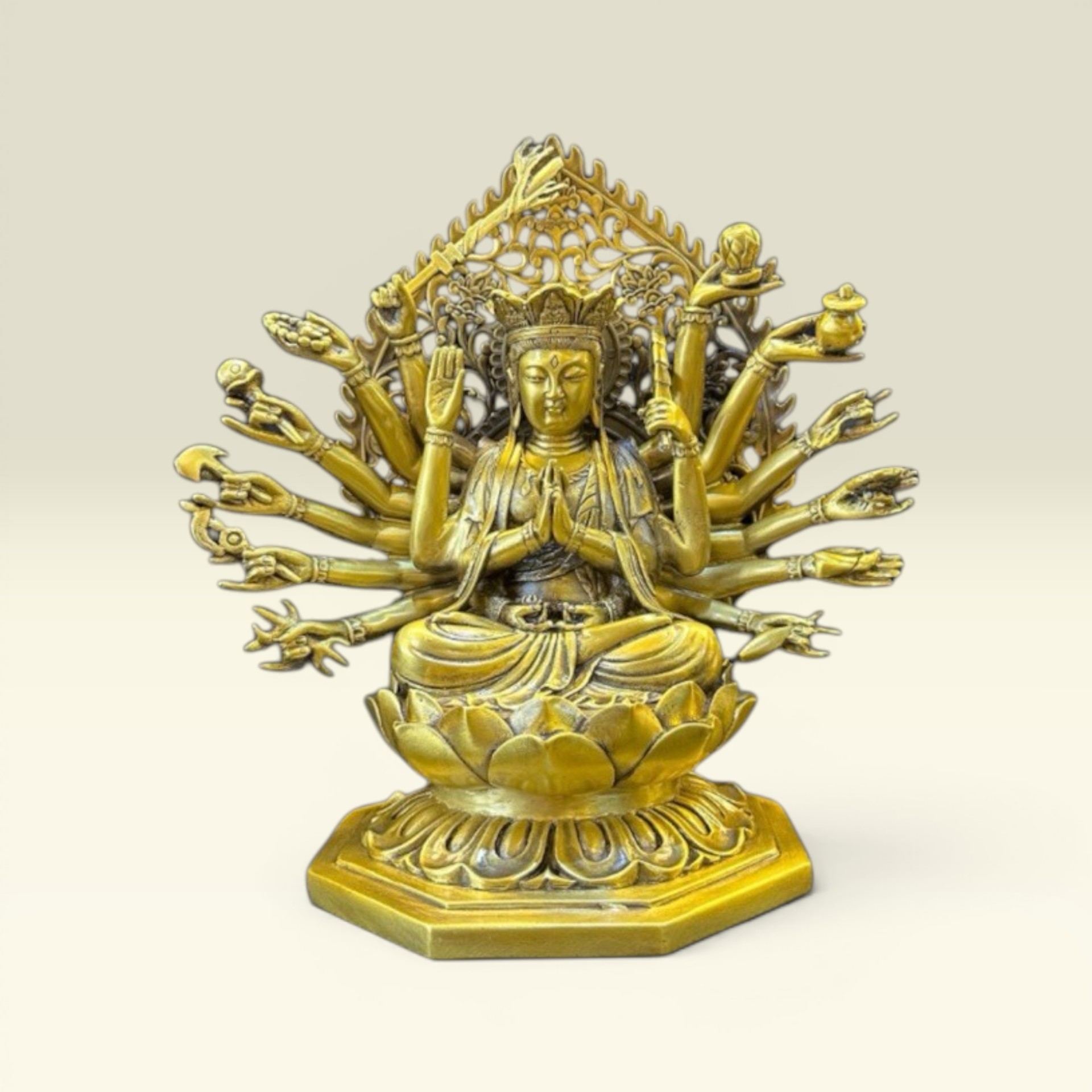 Tượng Bồ Tát Phật Chuẩn Đề- Tượng Phật Bằng Đồng- Phong Thuỷ Thờ Cúng - Vạn Kim Đại Cát