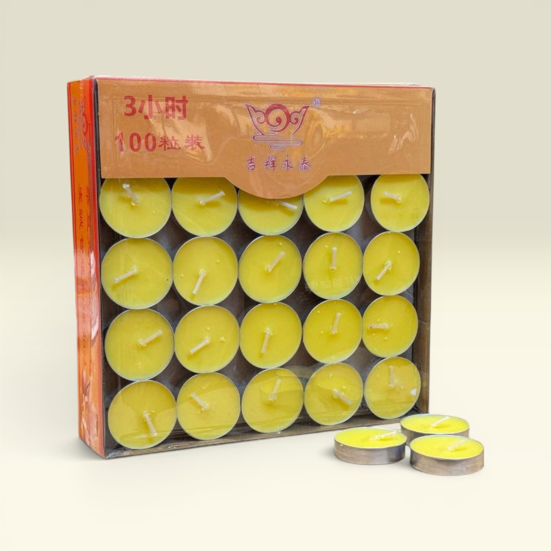 Nến Bơ Cúng Dường Hộp 100 Viên Cháy 3H | Vạn Kim Đại Cát