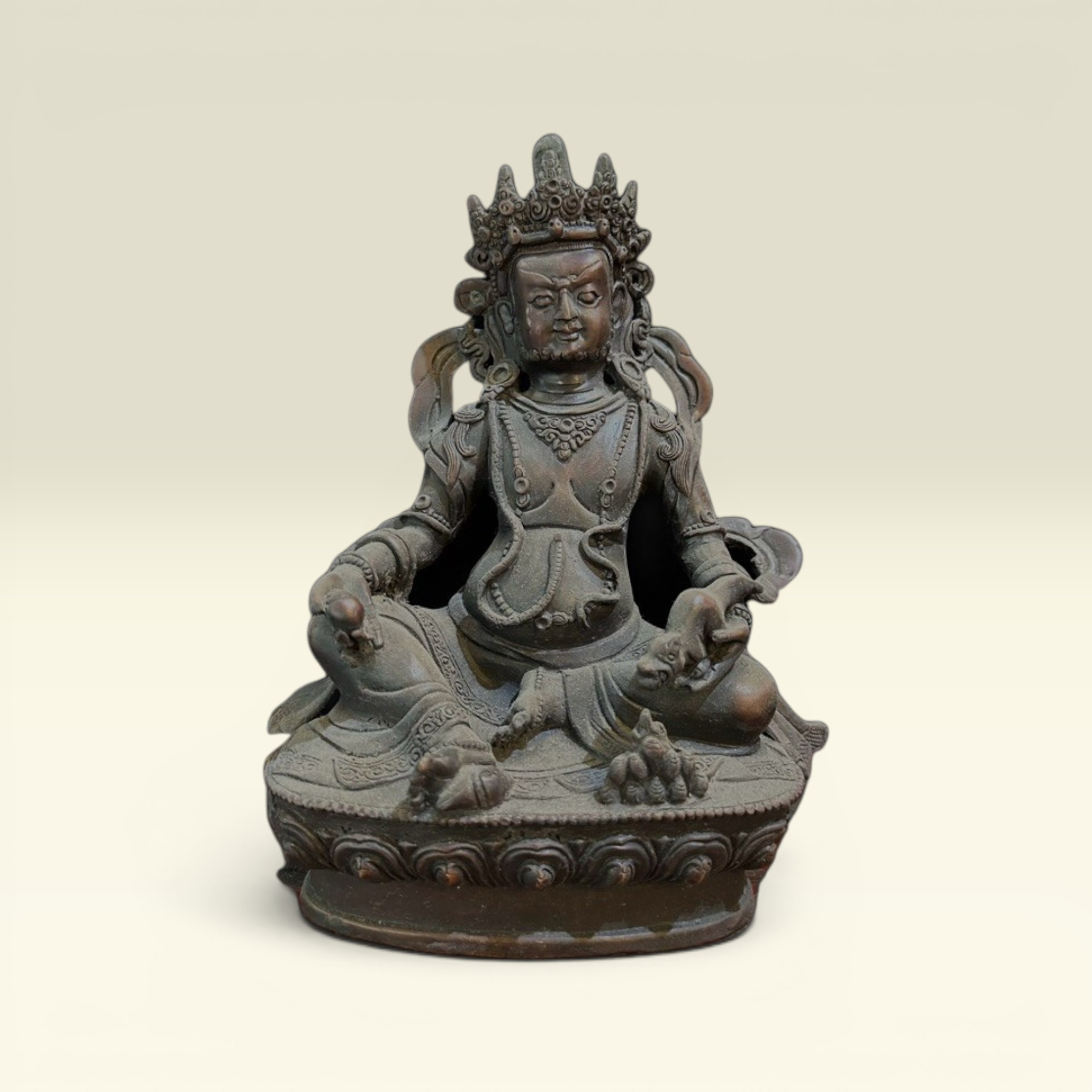 Tượng Hoàng Thần Tài Dzambala, Tượng Phật Mật Tông Bằng Đồng - Vạn Kim Đại Cát