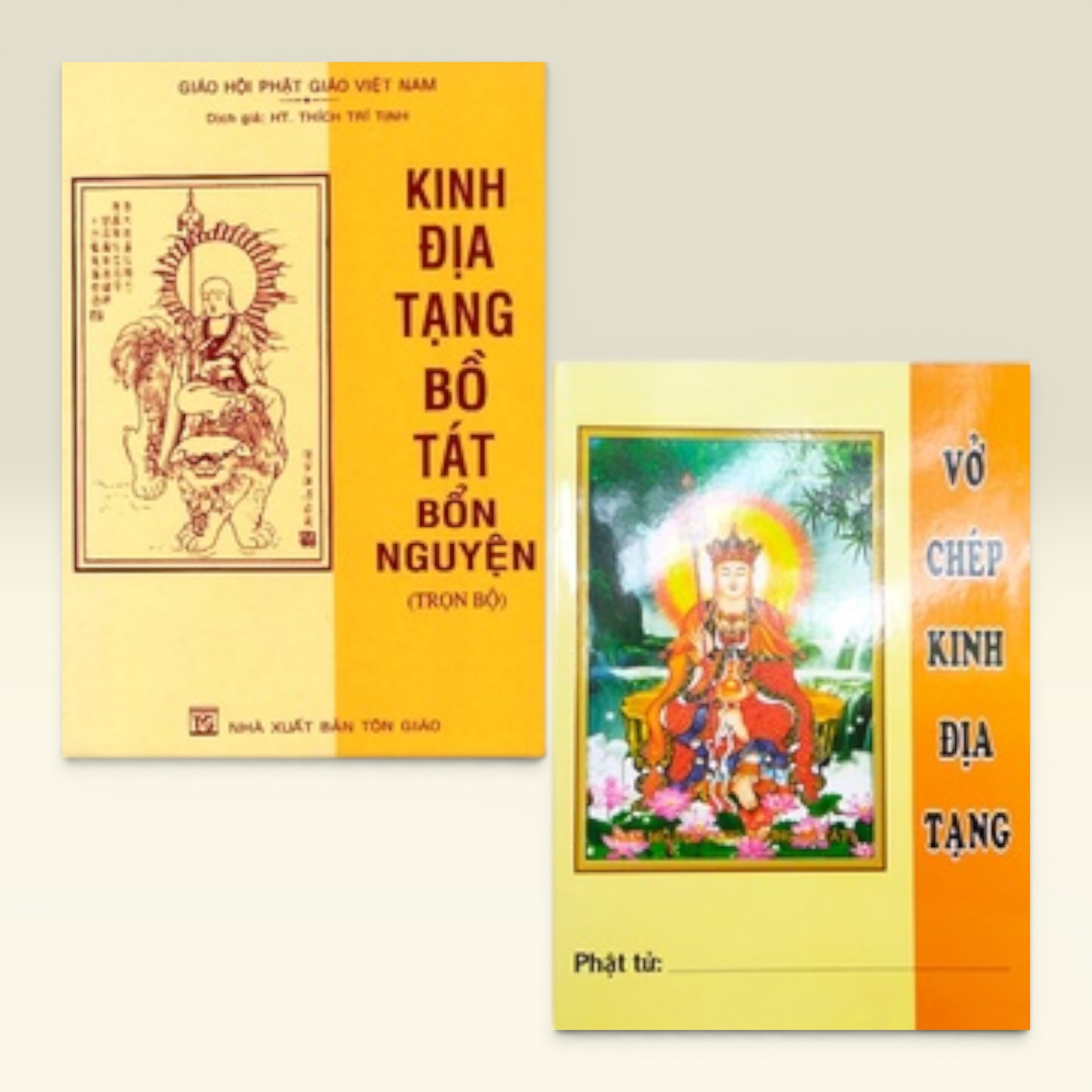 Sách Combo Kinh Địa Tạng Bồ Tát Bổn Nguyện (bìa Mềm) + Vở Chép Tay Kinh Địa Tạng ( Bộ 2 Quyển ) - Vạn Kim Đại Cát