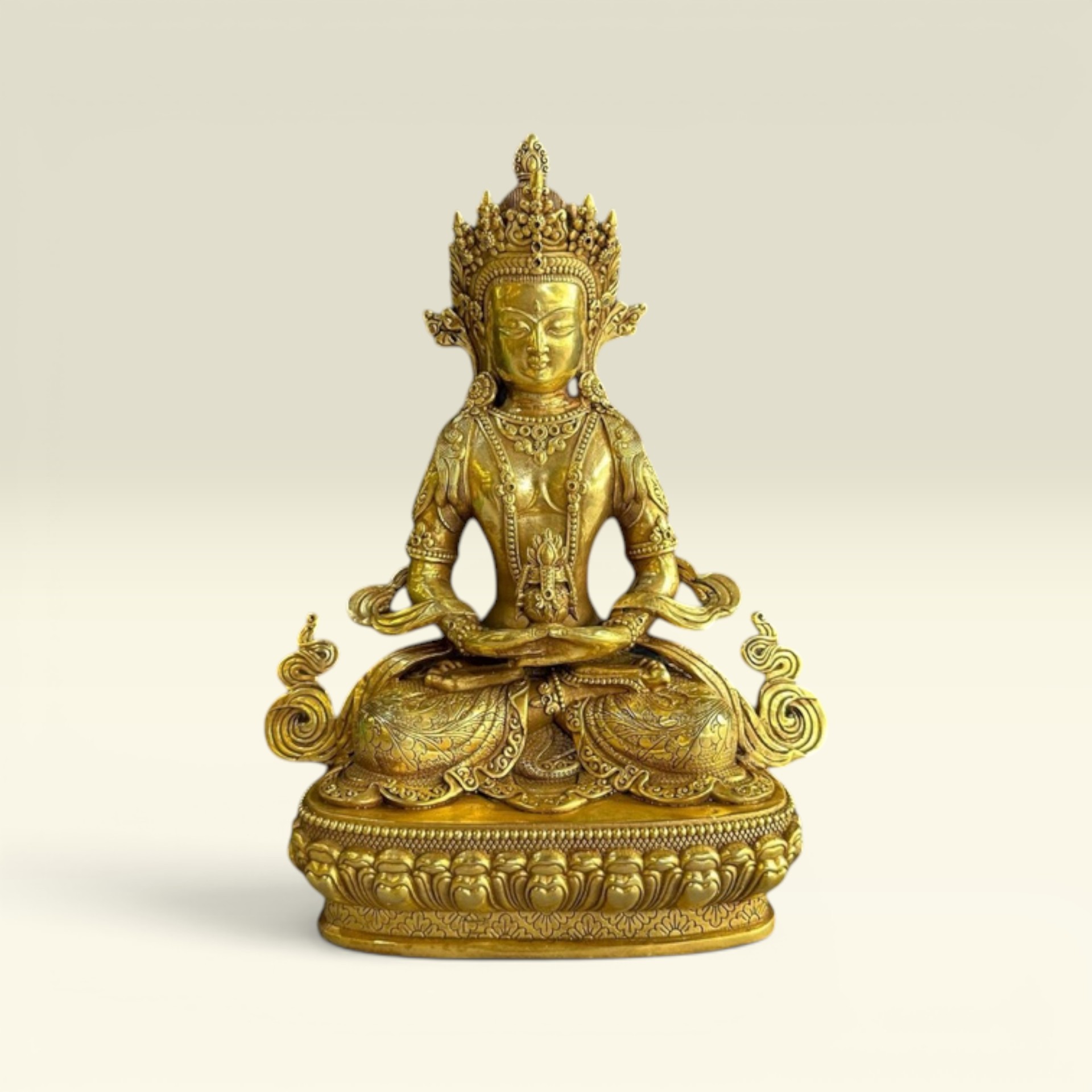 Tượng Phật Đức Phật Vô Lượng Thọ Amitayus Mật Tông - Tượng Đồng Thờ Cúng Cao Cấp - Vạn Kim Đại Cát