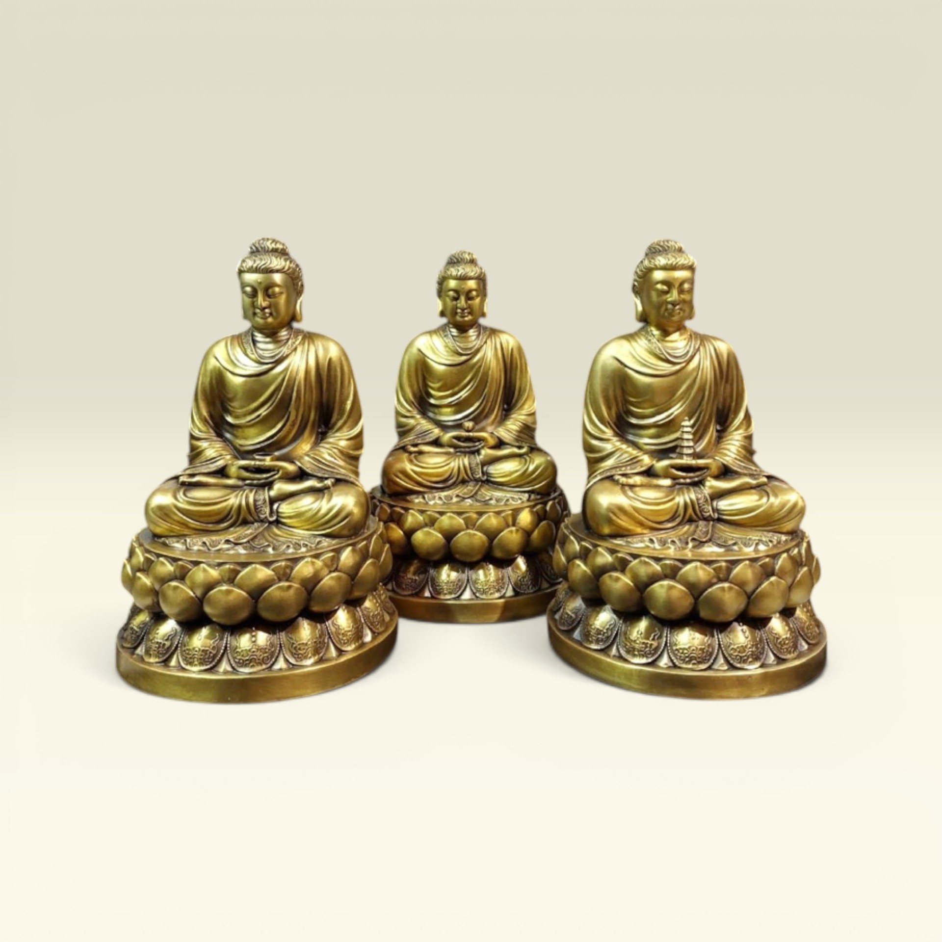 Tượng Phật Phật Bổn Thích Ca- Phật Thích Ca Tam Thế- Tượng Đồng Thờ Cúng - Vạn Kim Đại Cát