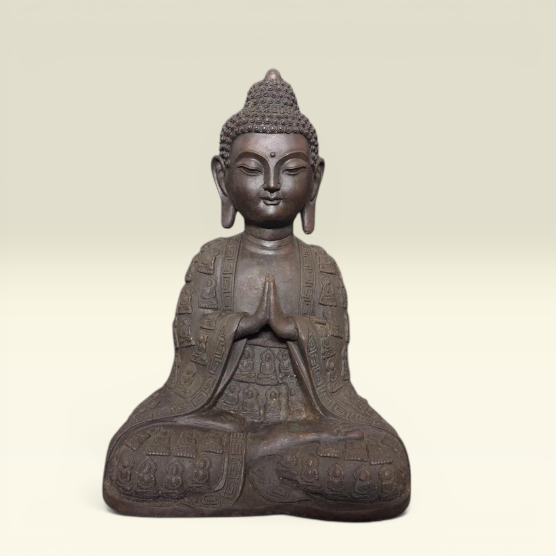 Tượng Phật Tổ Nhiều Áo Bằng Đồng - Vạn Kim Đại Cát