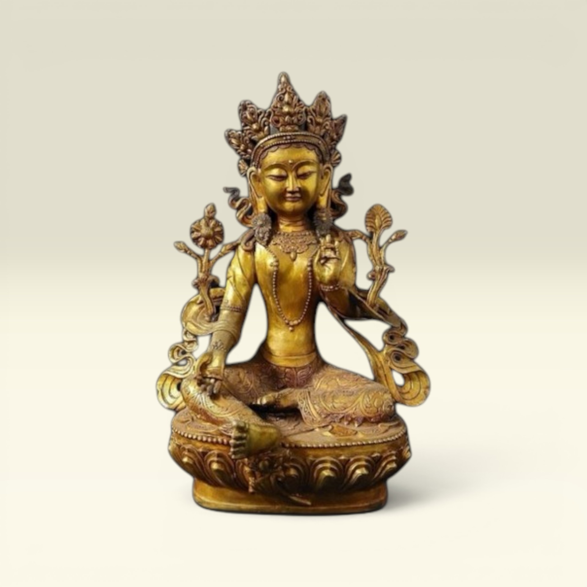 Tượng Phật Mật Tông, Quan Âm Tứ Thủ, Phật A Di Đà, Tarar Đồng Cao Cấp - Vạn Kim Đại Cát