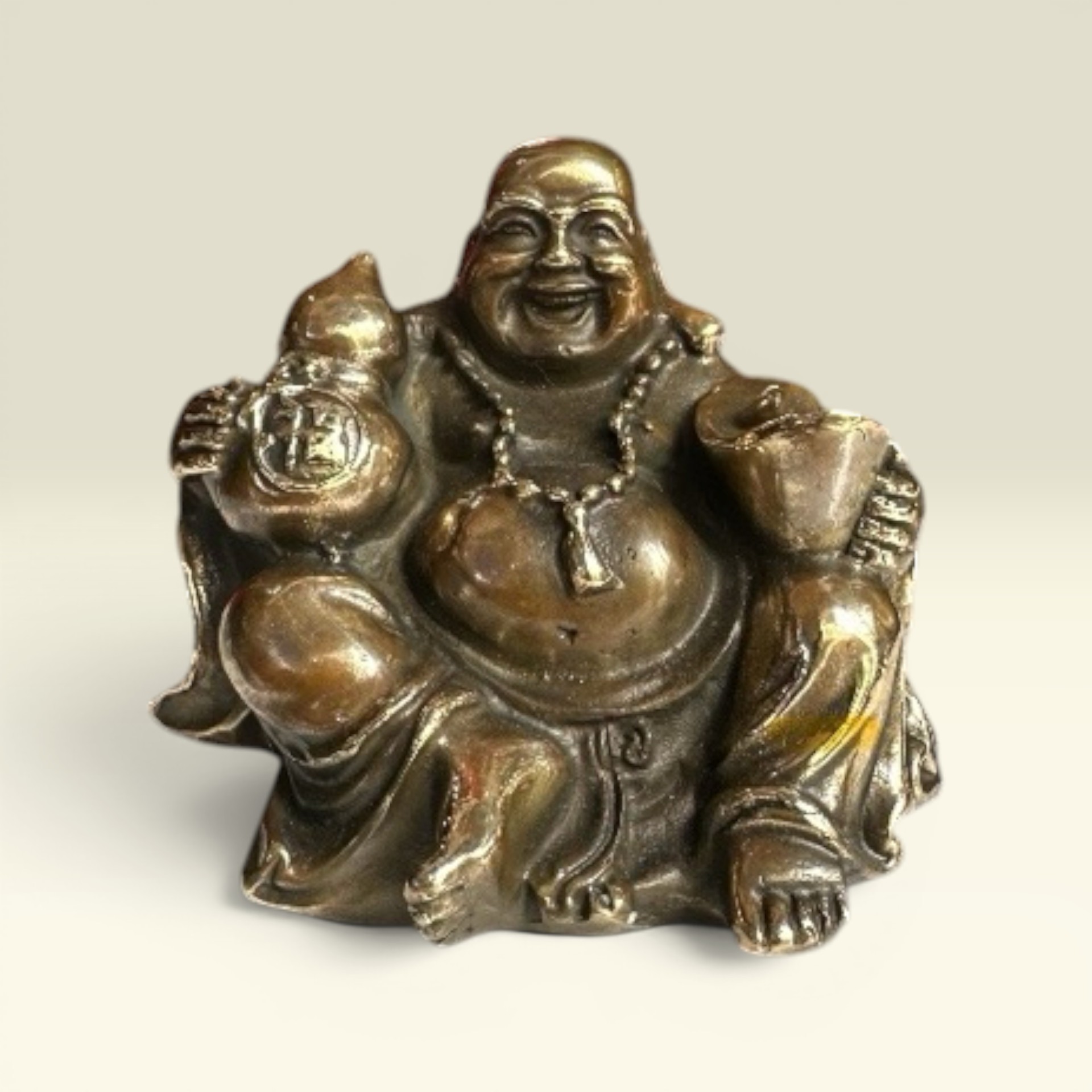 Tượng Phật Phật Di Lặc Ôm Hồ Lô - Tượng Phật Thờ Cúng- Tượng Tôn Trí Ô Tô Đồng Cao Cấp - Vạn Kim Đại Cát