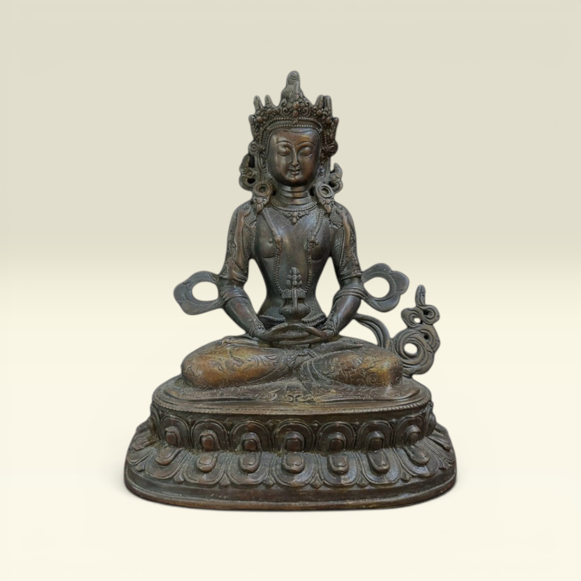 Tượng Phật Đức Vô Lượng Thọ Bằng Đồng Cao 23cm - Tượng Phật Mật Tông - Kim Cang Thừa - Vạn Kim Đại Cát