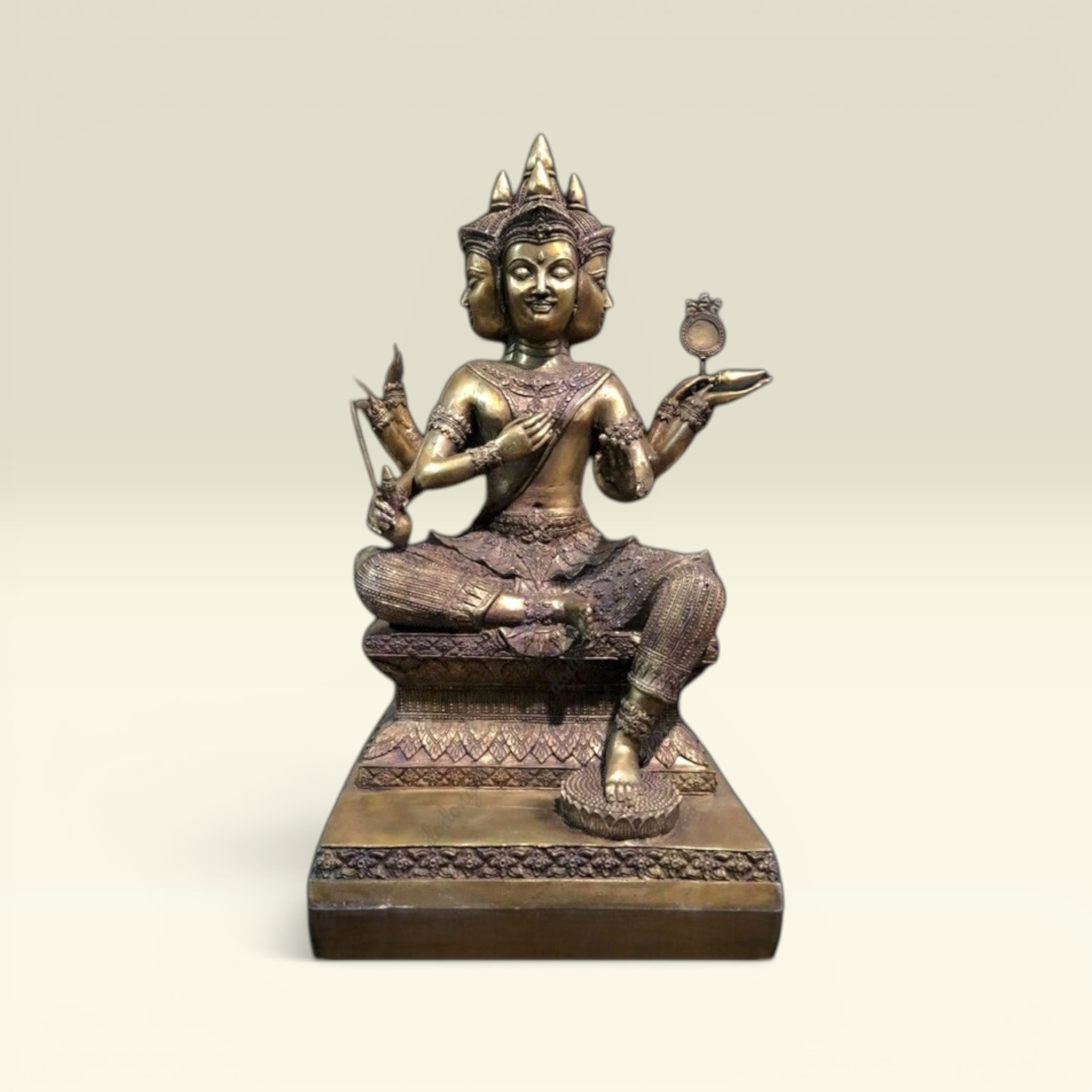 Tượng Phật Bốn Mặt- Thần Tứ Diện- Tượng Đồng Thờ Cúng- Tượng Phật Thái Lan - Vạn Kim Đại Cát