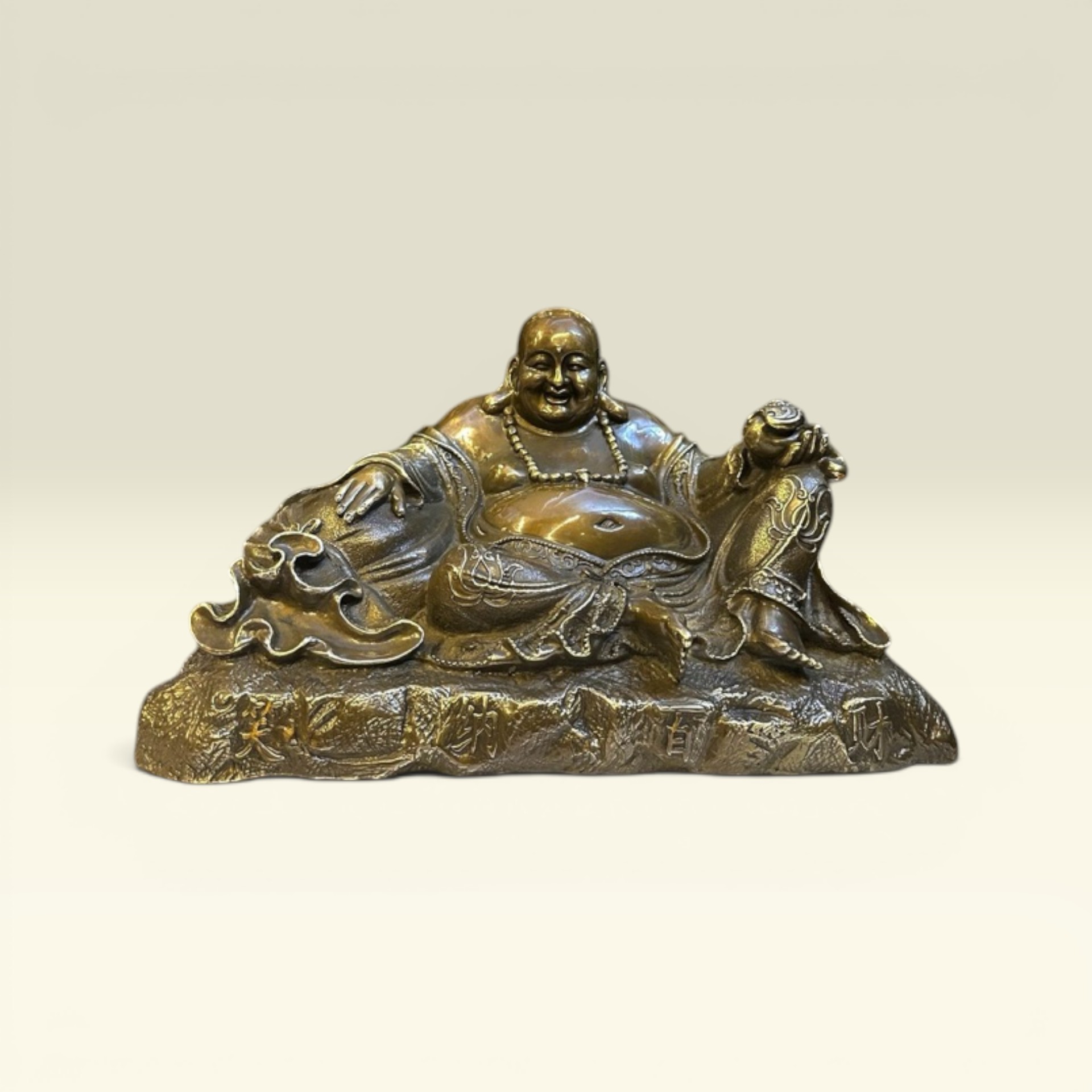 Tượng Phật Phật Di Lạc - Ngang 40cm- Phật Di Lặc- Tượng Đồng Phong Thuỷ Thờ Cúng - Vạn Kim Đại Cát